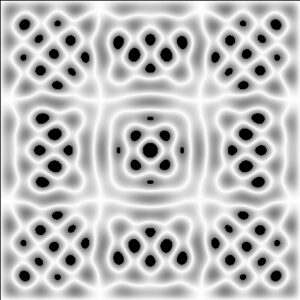 image of the note D3 produced with cymatics
